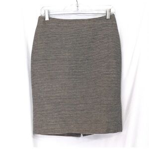* Talbots Lined Textured Pencil Skirt - Size 4 Womens - Tan & Blue
